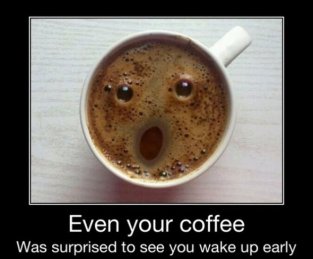 coffee surprised